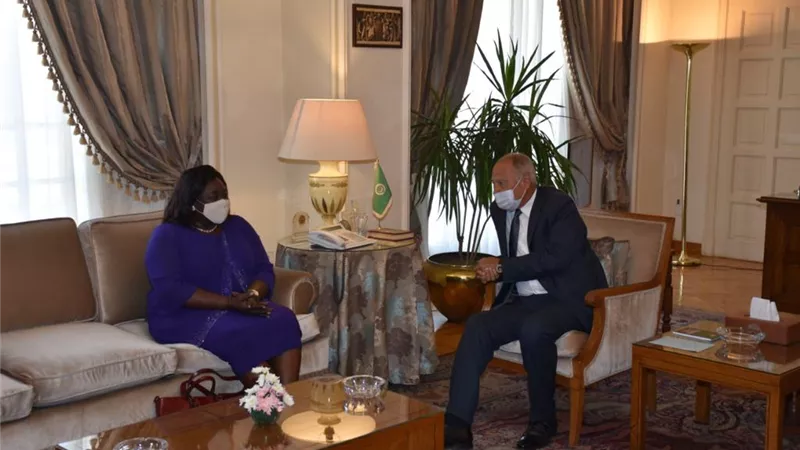أبوالغيط يستقبل وزيرة خارجية جنوب السودان