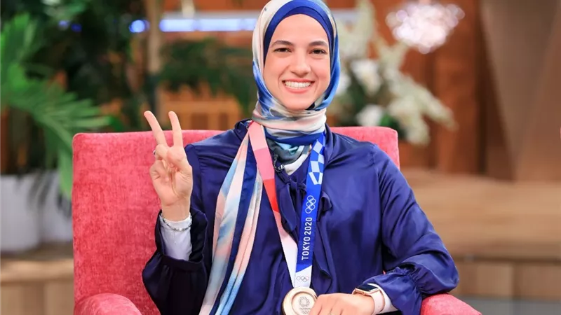 هداية ملاك تكشف كواليس لحظات الفوز في أولمبياد طوكيو