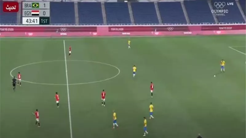 البرازيل تتقدم على مصر بهدف فى الشوط الاول باولمبياد طوكيو