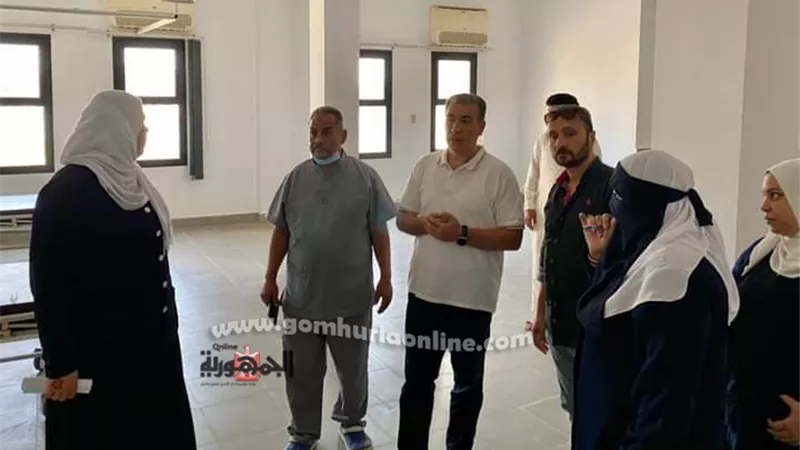 استمرار المتابعة الميدانية للعمل بمستشفى رأس الحكمة المركزى