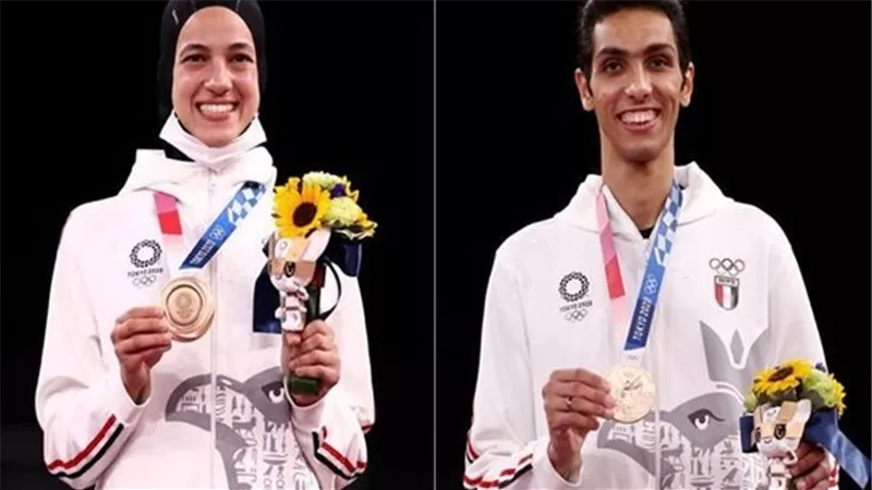 اتحاد التايكوندو يكشف كواليس تجهيز الثنائي هداية ملاك وسيف عيسى بالبرونزية