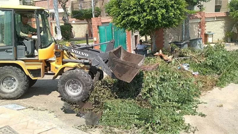 رفع ١٥ طن مخلفات متنوعة من شوارع حي وسط