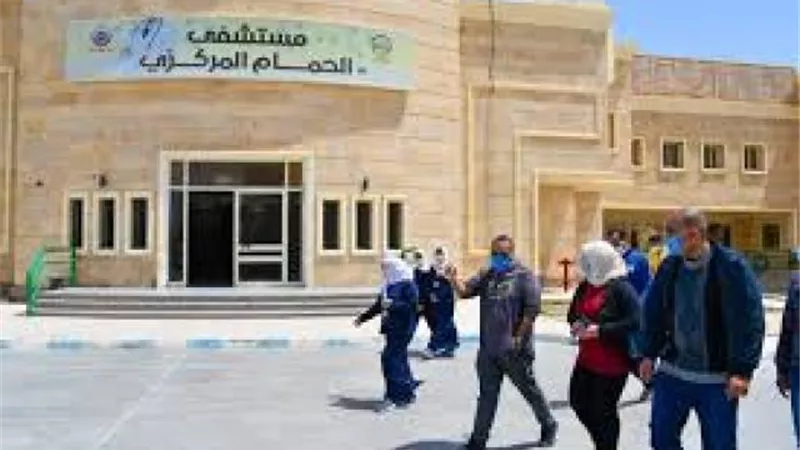 اصابة ٩ اشخاص في حادث طريق بمدينة الحمام