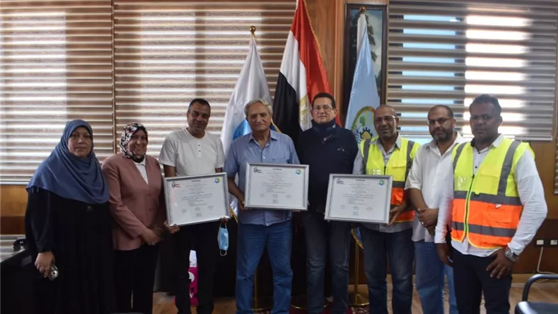 حصول ثلاث محطات صرف صحي بمطروح علي الشهادة الدولية