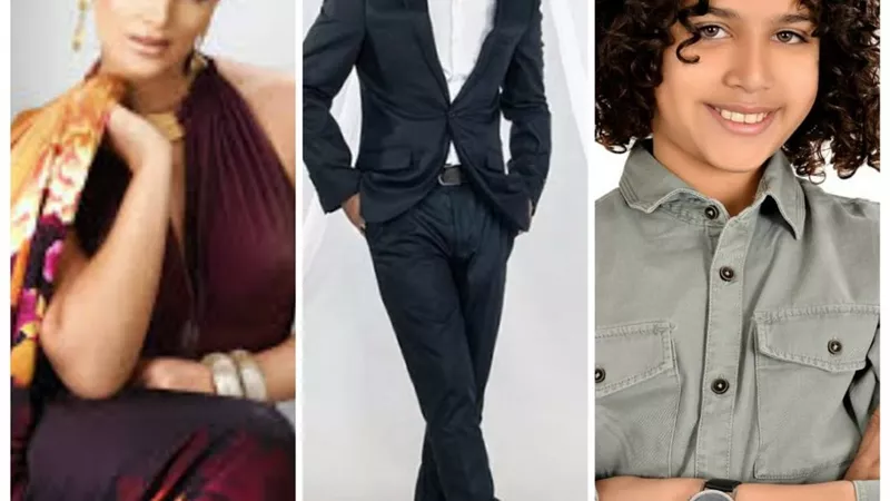 شاهد.. الطفل فارس ابن حورية فرغلي ومحمد عز في 