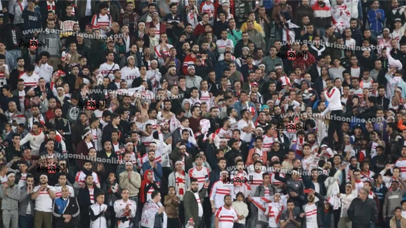 شاهد.. بالصور جماهير القلعة البيضاء تهز المدرجات بهتافات الفوز للزمالك