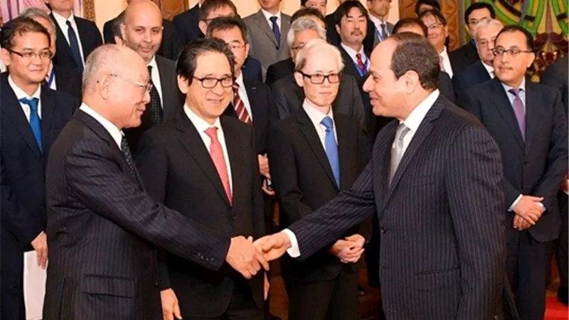 السيسي: نتطلع لمزيد من التعاون والعمل المشترك بين القاهرة وطوكيو