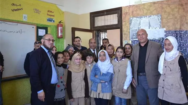محافظ كفر الشيخ : متابعة المسح الطبى فى مدارس قرية الربع ببلطيم للأنيميا والسمنة