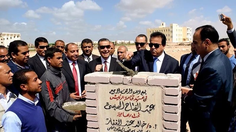وضع حجر الأساس لمسجد جامعة بنى سويف شرق النيل
