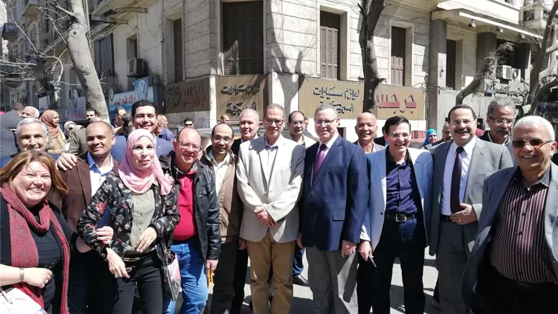 مسيرة لأبناء دار التحرير للمشاركة فى انتخابات نقابة الصحفيين بالفيديو