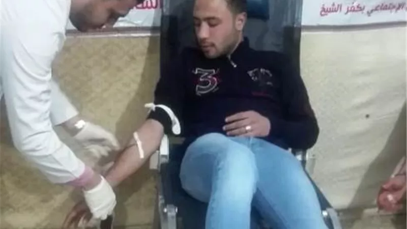 حملة للتبرع بالدم في كفر الشيخ