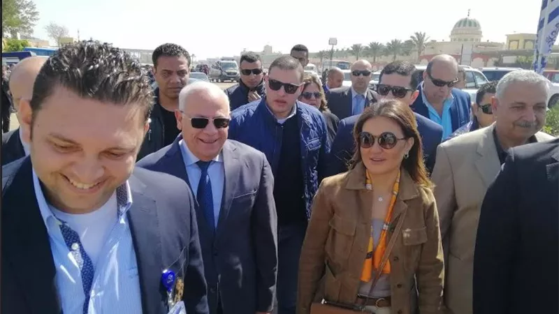 وصول وزيرة الإستثمار والتعاون الدولى الى محافظة بورسعيد