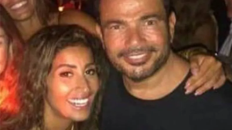 شاهد.. كيف احتفل عمرو دياب بعيد ميلاد دينا الشربينى .. فيديو وصور