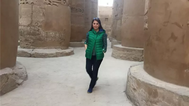 ماجدة الرومى وسط آثار الأقصر.. صور