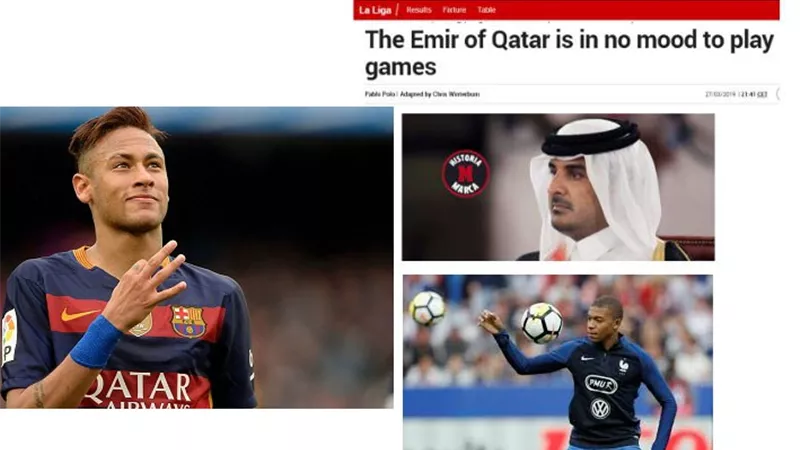 تميم موزة يعرقل انتقال نيمار ومبابي إلى ريال مدريد