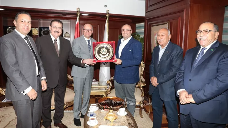 نقيب المهندسين يلتقى المحافظ لوضع حجر أساس نادى بنى سويف الجديد