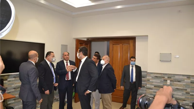 رئيس جامعة الاسكندرية يستقبل رئيس الجامعة المصرية للتعليم الالكترونى الاهلية