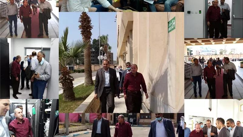 الدستاوى والسيد يتفقدان صالة تشغيل مركز المعلومات الرئيسية لكهرباء القناة