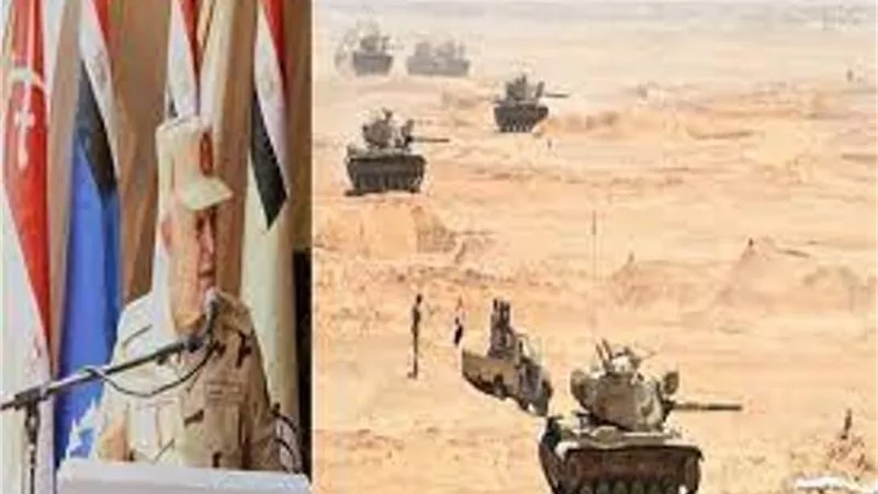الفريق محمد فريد يشهد تنفيذ المرحلة الرئيسية للمشروع التكتيكى بجنود 