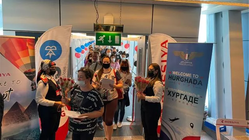 مطار الغردقة الدولى يستقبل أولى رحلات Rossiya Airlines القادمة من موسكو ..صور