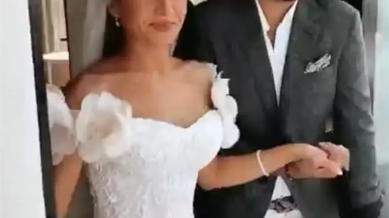 الصور الأولى من حفل زفاف نيللى كريم على هشام عاشور