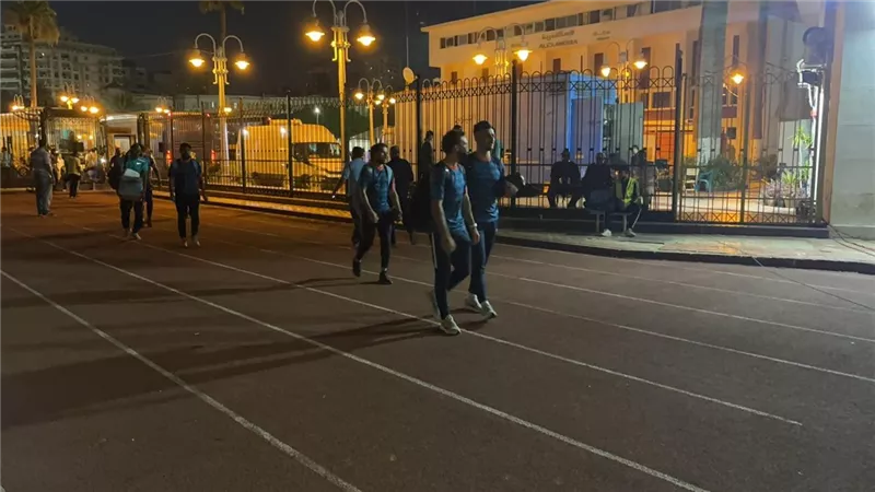 وصول المصري لاستاد الإسكندرية لمواجهة بيراميدز فى الدورى