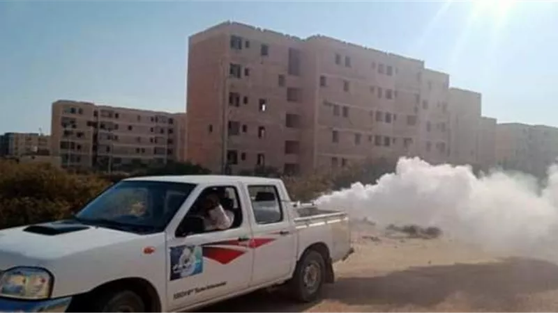 رش ضبابي لشوارع مطروح للوقاية من الأمراض..صور