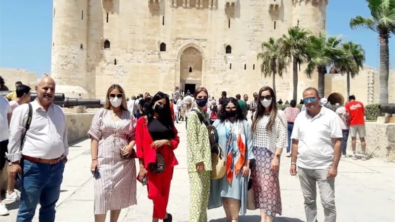 زيارة المؤثرين العرب لقلعة قايتباي بالإسكندرية
