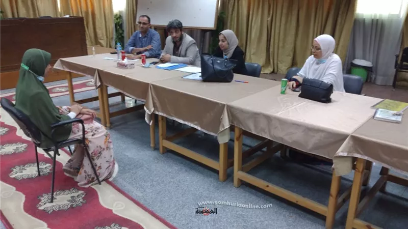 مقابلات شخصية للمتقدمات للمعهد الفنى للتمريض بالتأمين الصحي ببني سويف