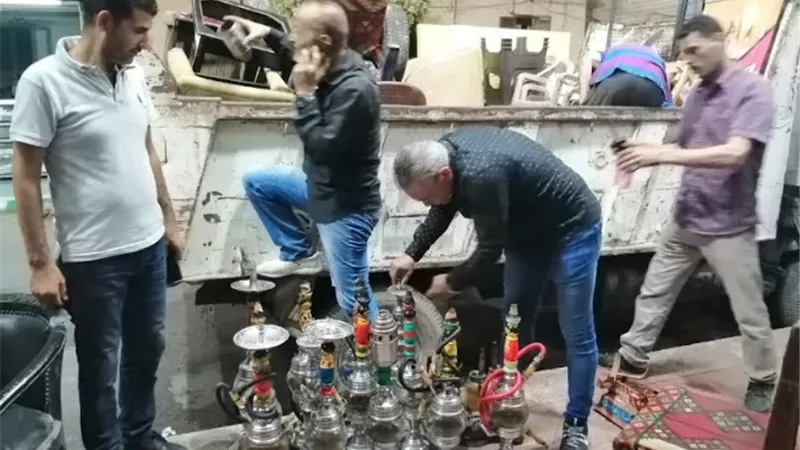حملة أمنية تستهدف المقاهى المخالفة لحظر تقديم الشيشة بنطاق حي ثان الزقازيق