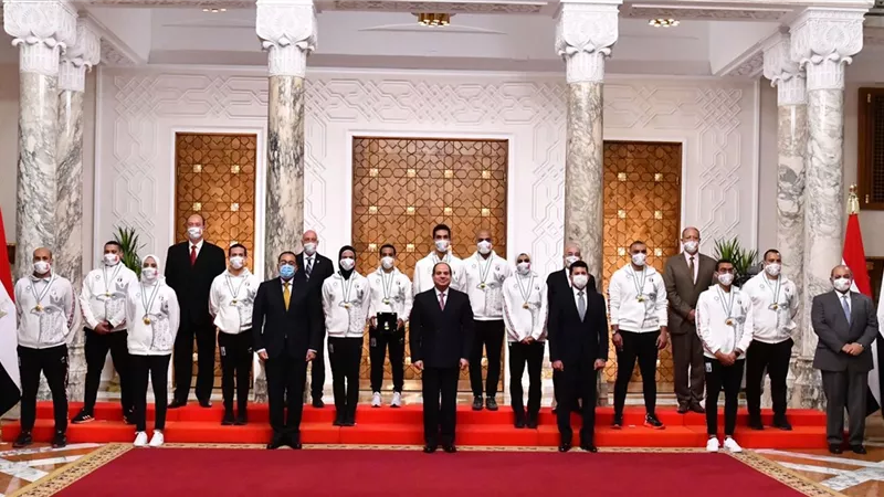 الرئيس السيسى يؤكد دعمه الكامل لتوفير كل الإمكانات اللازمة لأبطال مصر الرياضيين