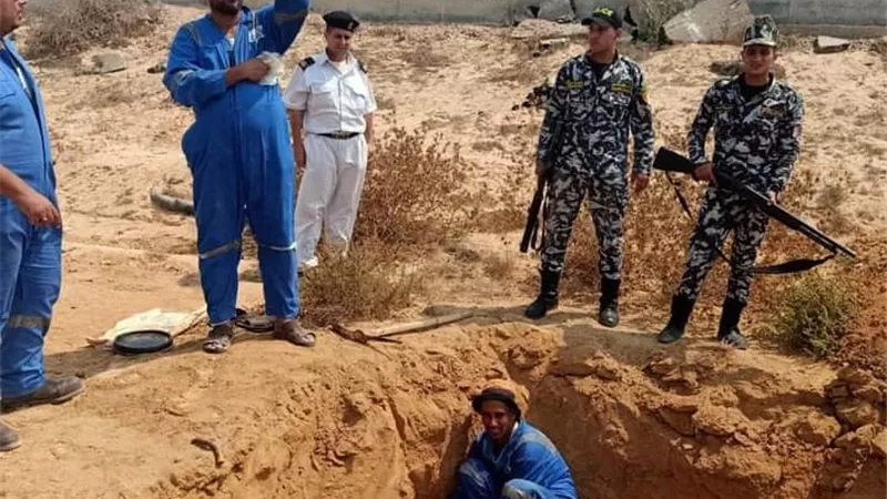 حملات ازالة التعديات علي الخط الناقل للمياه
