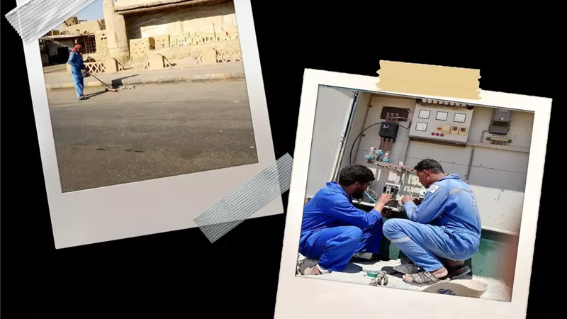 مدينة سيوة تواصل أعمال النظافة والتجميل وصيانة الكهرباء