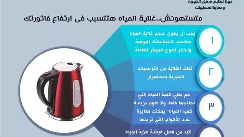 لترشيد استهلاك الكهرباء.. ٤ طرق لاستخدام غلاية المياة