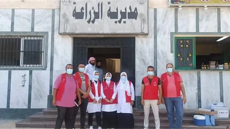 الإستمرار في تطعيم العاملين بالجهات الحكومية بمطروح