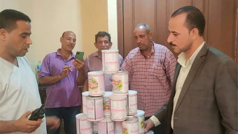 ضبط البان أطفال مدعمه بالسوق السوداء بالفشن