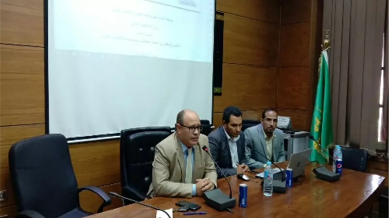 ورشة عمل عن كيفية التقدم وكتابة مشروع تطوير المعامل وتأهيلها للاعتماد الدولي بجامعة بنها