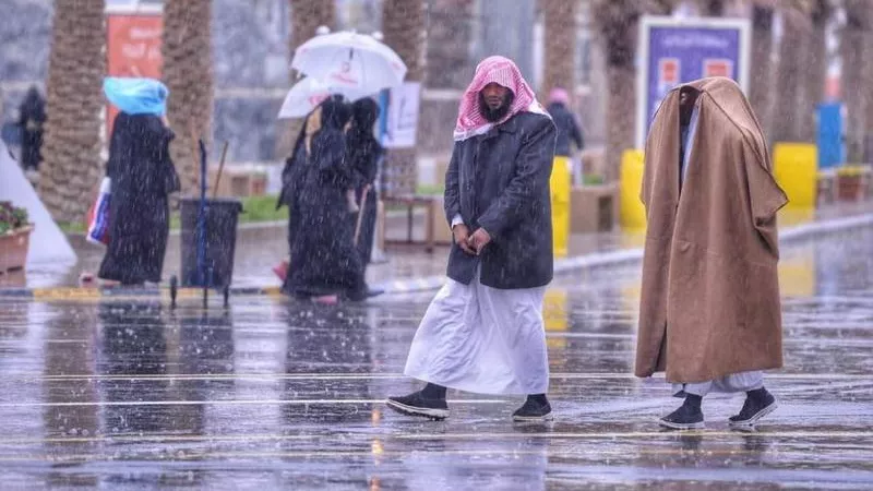 الأرصاد السعودية: 5 مناطق تشهد هطول أمطار غزيرة غداً