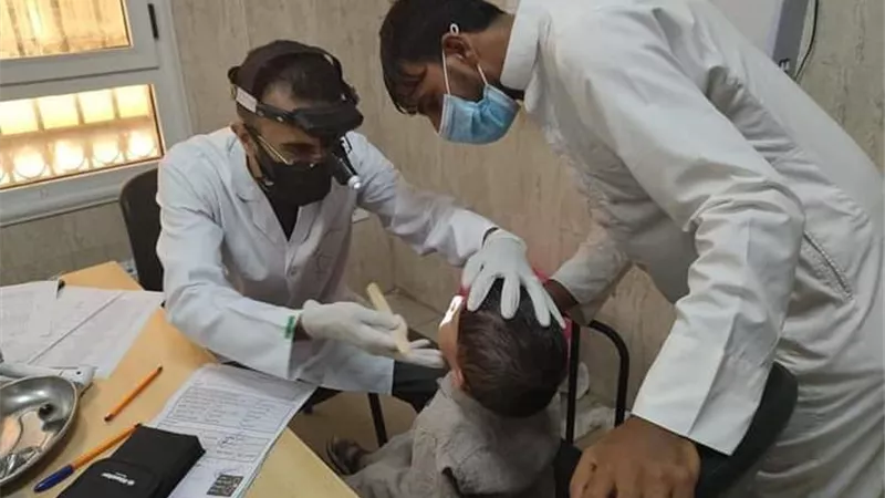 الكشف الطبى على ١١٠٠ من أهالى مدينة الضبعه وضواحيها واجراء عدد ٢٦ عملية جراحيه
