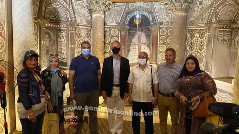 سفير الولايات المتحدة يزور الدير الأبيض والديرالأحمر ومعبد سيتى الأول بسوهاج..صور