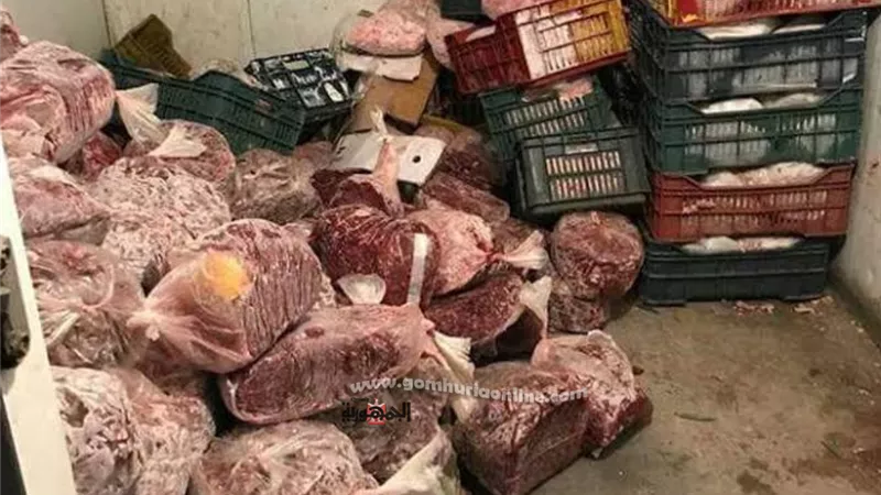 ضبط طن لحوم منتهية الصلاحية يعاد تصنيعها فى أحد مصانع العاشر من رمضان