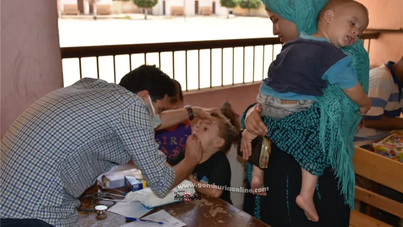 قافلة طبية مجانية بقرية 
