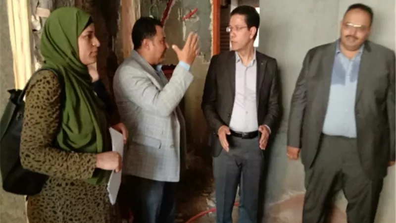 القائم بأعمال رئيس جامعة بنها يتفقد أعمال التطوير بدار الضيافة ومركز الطبع والنشر