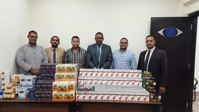 ضبط (٥٠٣٢) وحدة دوائية متنوعة غير مسجلة بوزارة الصحة ومحظور تداولها خلال حملة تفتيش بأسوان