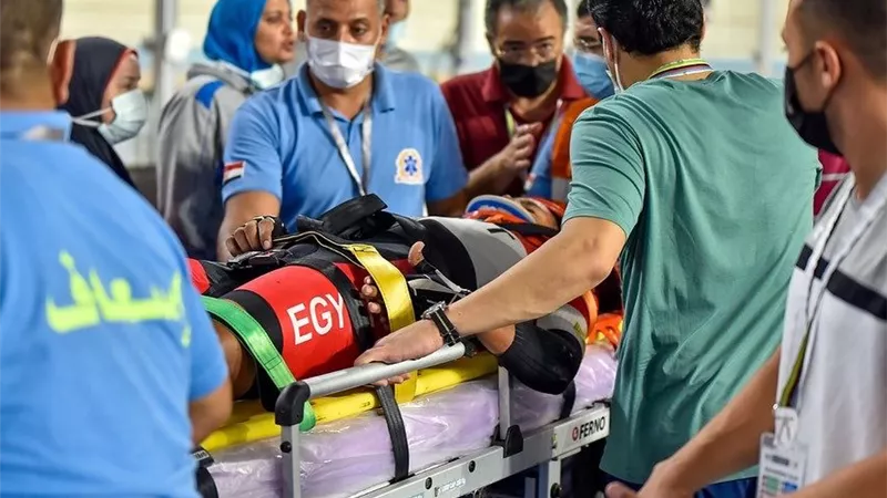 حادث يخرج محمود بكر لاعب منتخب الدراجات من نهائي بطولة العالم