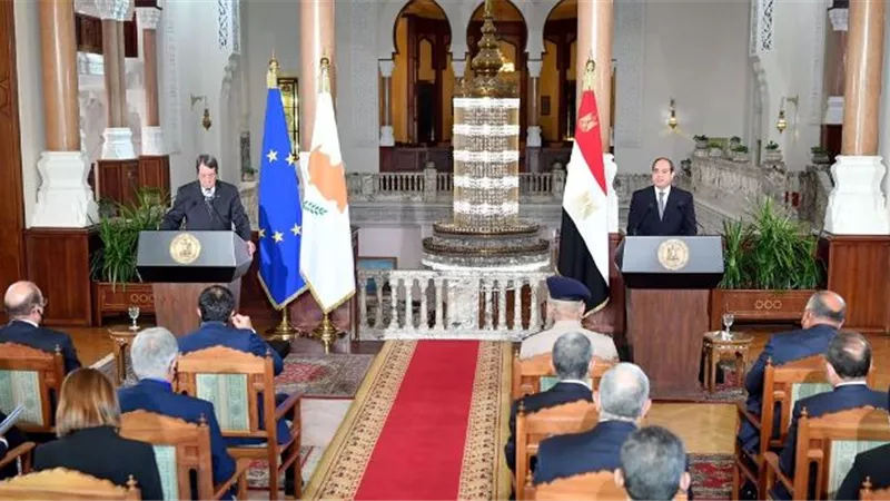 نص كلمة الرئيس السيسى خلال المؤتمر الصحفي المشترك مع نظيره القبرصي