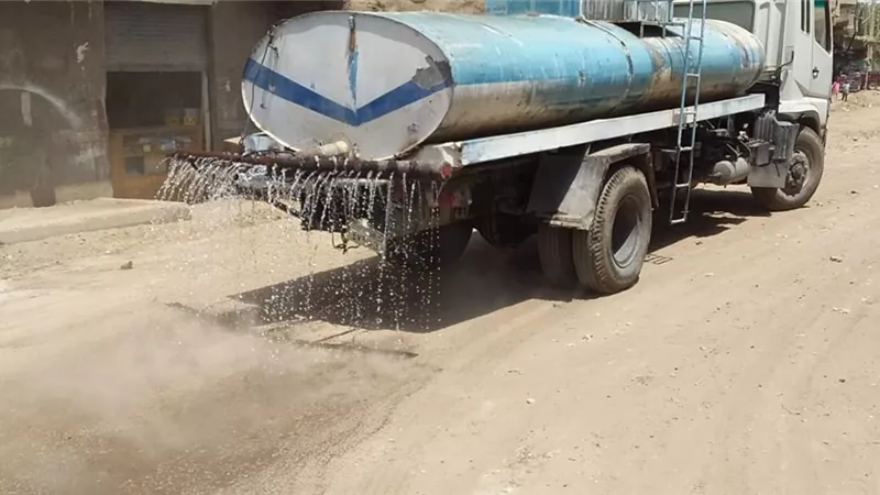 تمهيد الشارع الرئييى بقرية الزينية بحرى شمال الأقصر