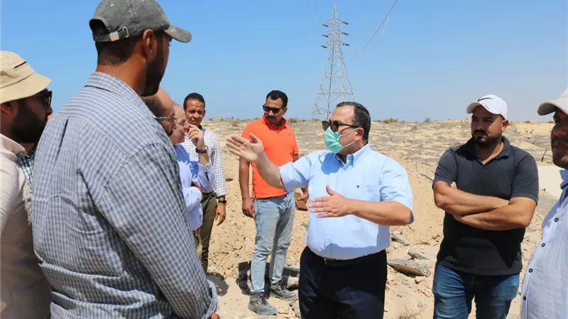 العمل على قدم وساق فى محاور العريش الجديده