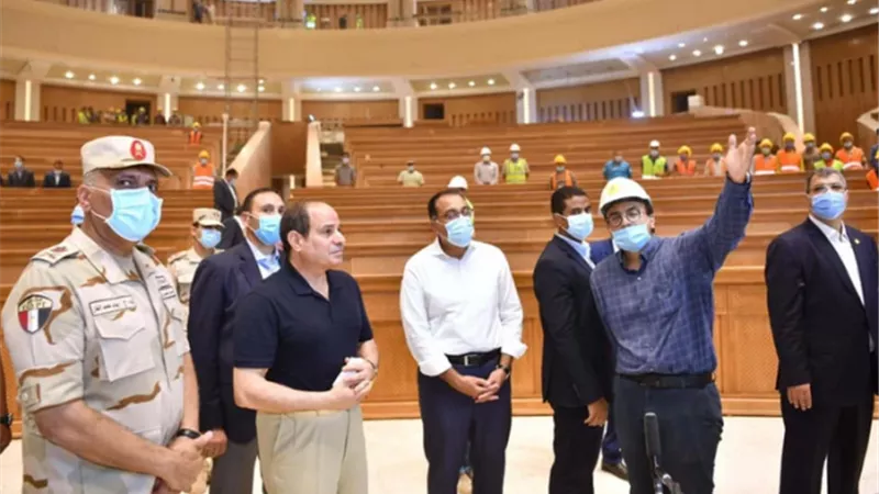 جولة تفقدية للرئيس السيسى فى العاصمة الادارية الجديدة