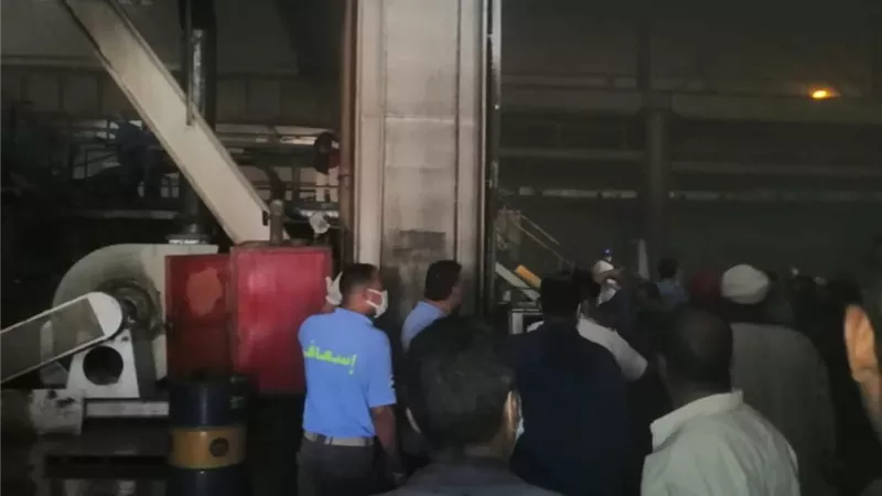 تشكيل لجنة للوقوف على ملابسات الحريق فى مصنع الدرفله